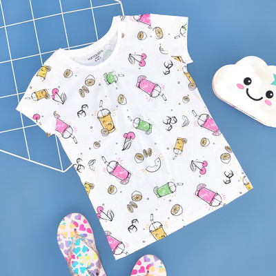 Pantaloons Junior Girls Solid Pure Cotton Regular T Shirt(White, Pack of 1)