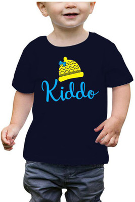 RAINBOWTEES Boys Printed Pure Cotton Regular T Shirt(Blue, Pack of 1)