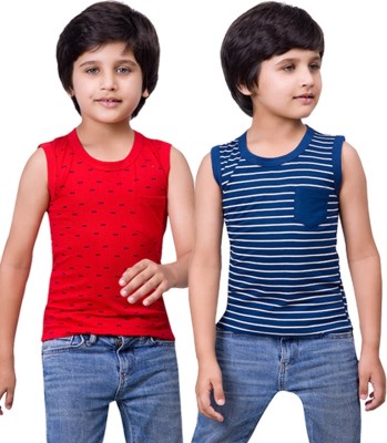 FABROYZ Boys Printed Pure Cotton T Shirt(Multicolor, Pack of 2)