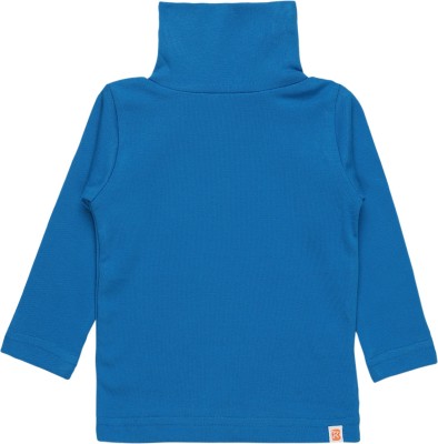 BodyCare Baby Boys Solid Elastane T Shirt(Blue, Pack of 1)