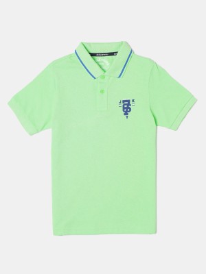 JOCKEY Boys Solid Cotton Blend T Shirt(Green, Pack of 1)