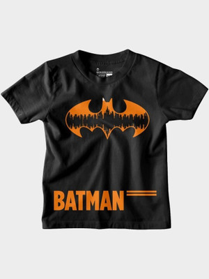 BonOrganik Boys Printed Pure Cotton Regular T Shirt(Black, Pack of 1)