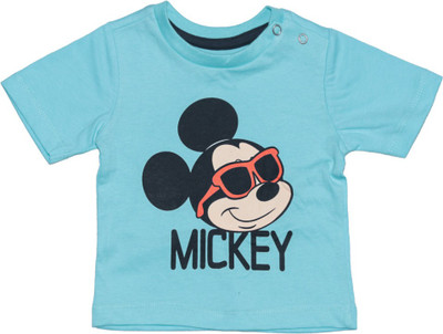 CHIRUK Boys Printed Pure Cotton Regular T Shirt(Blue, Pack of 1)