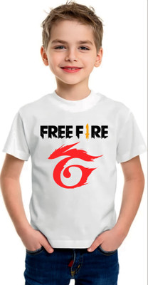 EASELCLOTHING Boys Typography, Printed Polyester Regular T Shirt(White, Pack of 1)