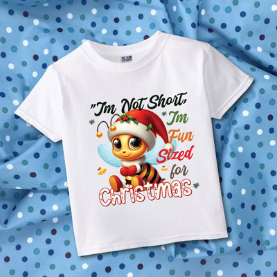 MOMS DESIRE Baby Boys & Baby Girls Self Design Cotton Blend Regular T Shirt(White, Pack of 1)