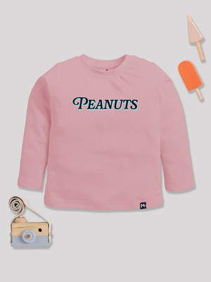 YK X Minute Mirth Boys Printed Pure Cotton Regular T Shirt(Pink, Pack of 1)