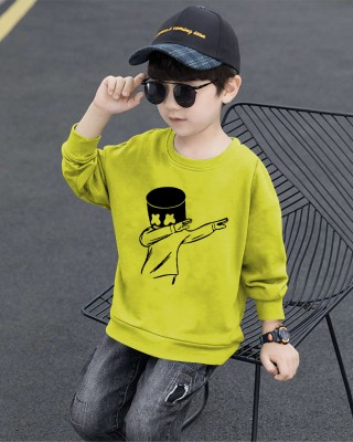 LGGARMENTS Boys Graphic Print Cotton Blend Regular T Shirt(Yellow, Pack of 1)