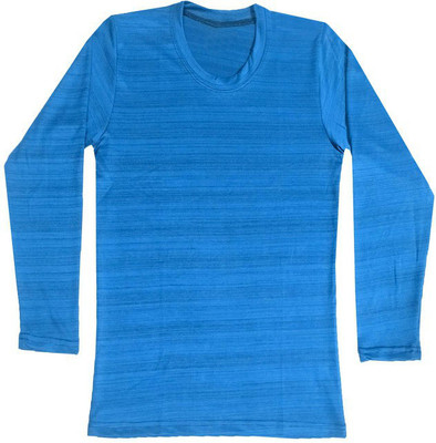 KAVYA Boys Striped Polyester Regular T Shirt(Blue, Pack of 1)