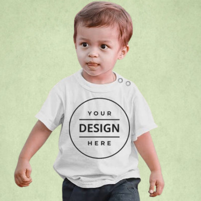 SST fashion Boys Printed Pure Cotton Regular T Shirt(White, Pack of 1)