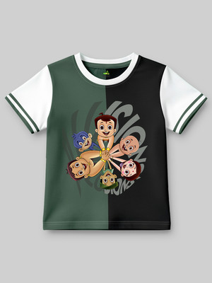 CHHOTA BHEEM Boys Cartoon Pure Cotton Regular T Shirt(Multicolor, Pack of 1)