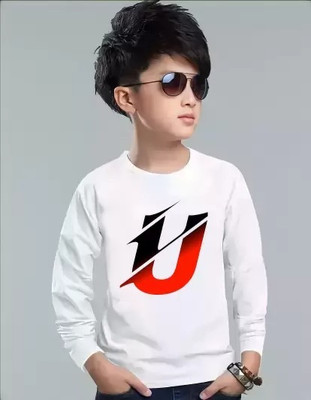 Piyush Baby Boys Printed Cotton Blend Regular T Shirt(White, Pack of 1)