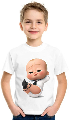 SNIFFY Baby Boys & Baby Girls Printed Polyester Regular T Shirt(White, Pack of 1)