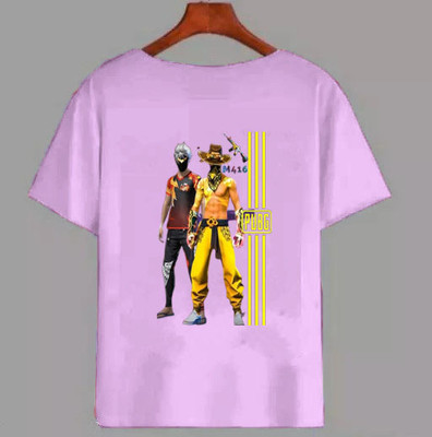 HouseOfCommon Boys Printed Polyester Regular T Shirt(Purple, Pack of 1)
