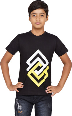 TAPA KON Boys Graphic Print Pure Cotton Regular T Shirt(Multicolor, Pack of 1)