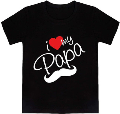 THEYOUNGESTTEE Boys Typography Cotton Blend Regular T Shirt(Black, Pack of 1)
