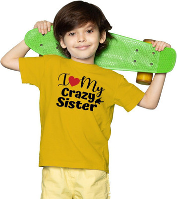 CHOMBOOKA Boys Printed Polyester Oversized T Shirt(Yellow, Pack of 1)