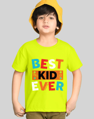 AOOSH Boys Printed Cotton Blend Regular T Shirt(Multicolor, Pack of 1)
