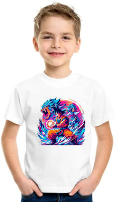 Moody Looks Boys & Girls Graphic Print Polycotton Regular T Shirt(White, Pack of 1)