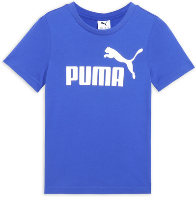 PUMA Boys Printed Cotton Blend Regular T Shirt(Blue, Pack of 1)