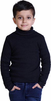 Kepa Boys Solid Cotton Blend Regular, Slim T Shirt(Blue, Pack of 1)