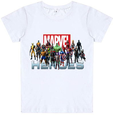 ORATEIS CREATION Boys Graphic Print Pure Cotton Regular T Shirt(White, Pack of 1)