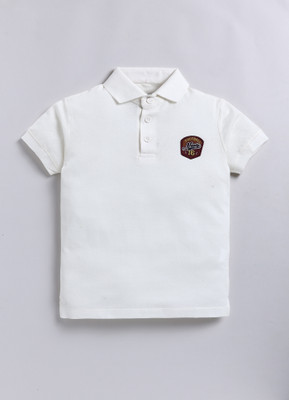 CRAZYPENGUIN ELITE Boys Solid Pure Cotton Regular T Shirt(White, Pack of 1)