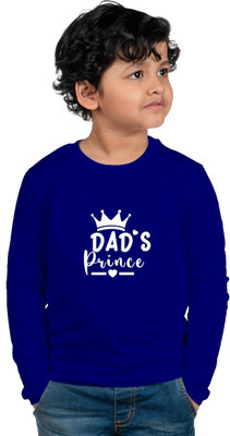 CHOMMBOOKA TRENDING Boys Printed Cotton Blend Regular T Shirt(Blue, Pack of 1)