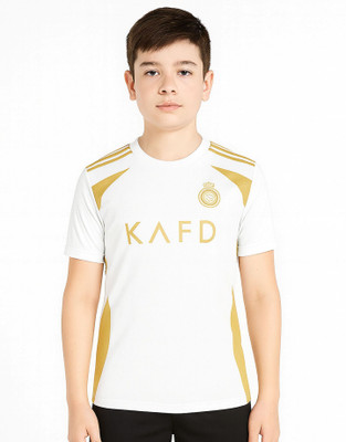 Ryze Boys & Girls Printed Polyester Regular T Shirt(White, Pack of 1)