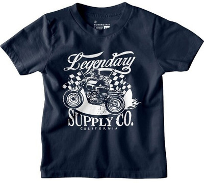 BonOrganik Boys Printed Pure Cotton Regular T Shirt(Blue, Pack of 1)