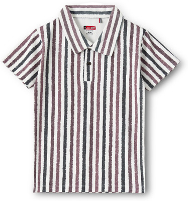JACKBOY Boys Printed Polycotton Regular T Shirt(Maroon, Pack of 1)