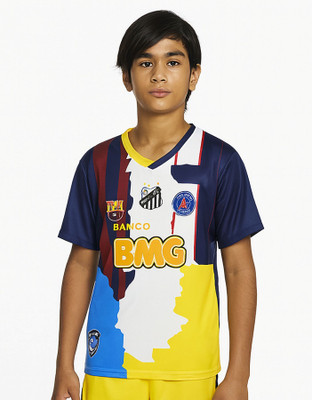 BUGOAT Boys & Girls Printed Polyester Regular T Shirt(Multicolor, Pack of 1)