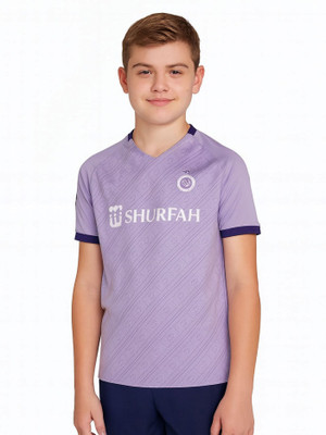 BUGOAT Boys & Girls Printed Polyester Regular T Shirt(Purple, Pack of 1)