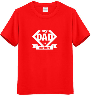 JANFA Boys Printed Pure Cotton Regular T Shirt(Red, Pack of 1)