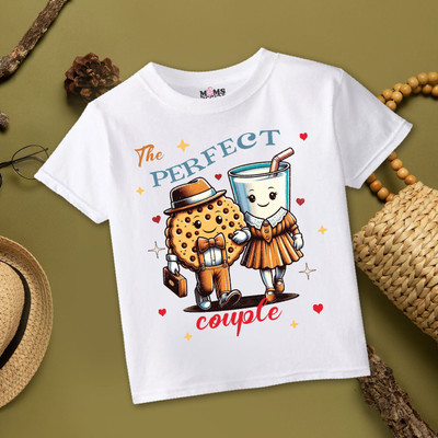 OM TRADER Baby Boys & Baby Girls Printed Cotton Blend Regular T Shirt(White, Pack of 1)