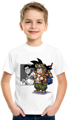 Moody Looks Boys & Girls Printed Polycotton Regular T Shirt(White, Pack of 1)