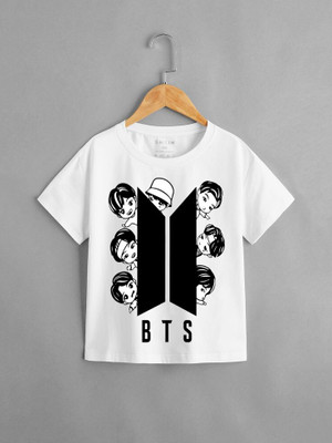kp Baby Boys & Baby Girls Graphic Print Cotton Blend Regular T Shirt(White, Pack of 1)
