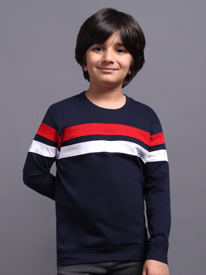 KILLER Boys Colorblock Pure Cotton Regular T Shirt(Multicolor, Pack of 1)