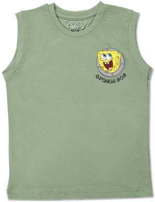 MINUTE MIRTH Baby Boys Printed Pure Cotton T Shirt(Green, Pack of 1)