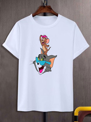 GPGARMENTS TREND Boys & Girls Printed Polyester Regular T Shirt(White, Pack of 1)