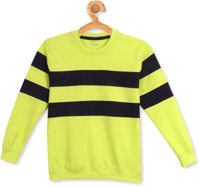 Sheyn Boys Colorblock Pure Cotton Regular T Shirt(Green, Pack of 1)