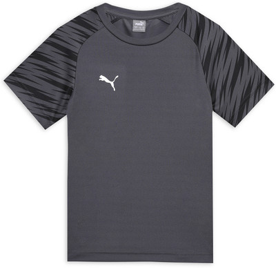 PUMA Boys Solid Polyester Regular T Shirt(Grey, Pack of 1)