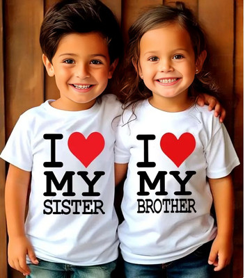 AAR STORE Boys & Girls Printed Polyester Regular T Shirt(White, Pack of 2)
