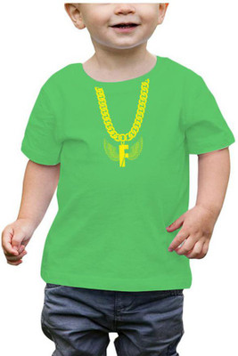 RAINBOWTEES Baby Boys & Baby Girls Printed Pure Cotton Regular T Shirt(Light Green, Pack of 1)