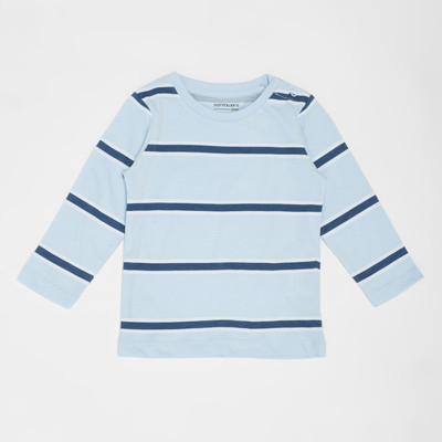 Pantaloons Baby Boys Printed Cotton Blend Regular T Shirt(Blue, Pack of 1)