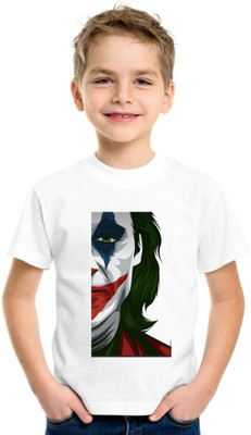 Shubham designer gallery Boys Printed Cotton Blend Regular T Shirt(White, Pack of 1)