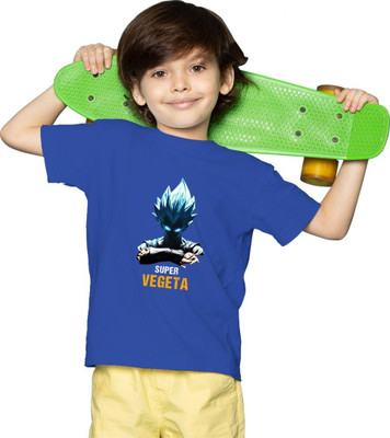 CHOMBOOKA Boys Typography, Printed Polyester Oversized T Shirt(Dark Blue, Pack of 1)