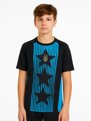 DOSTITCH Boys & Girls Printed Polyester Regular T Shirt(Multicolor, Pack of 1)