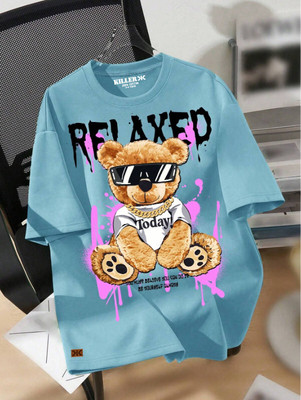 KILLER Boys Printed Pure Cotton Regular T Shirt(Light Green, Pack of 1)