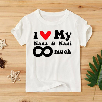 Kp Printofashions Boys & Girls Printed Polyester Regular T Shirt(White, Pack of 1)