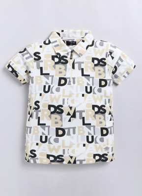 CRAZYPENGUIN ELITE Boys Printed Pure Cotton Regular T Shirt(White, Pack of 1)